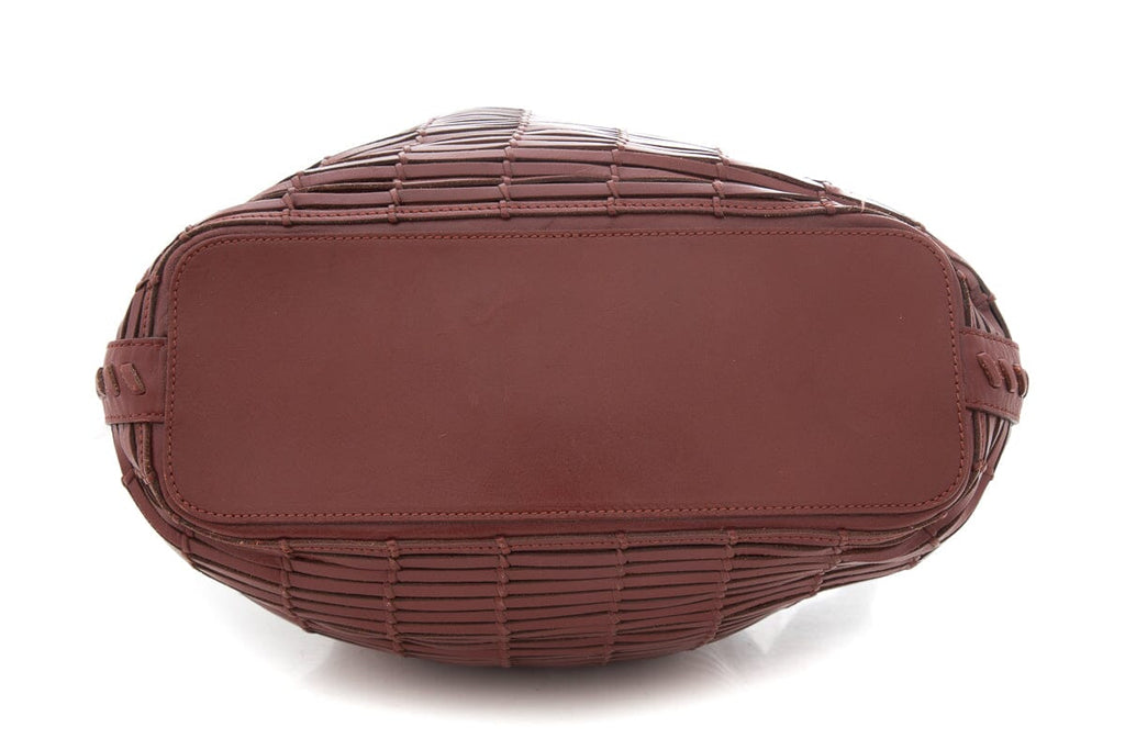 Ralph Lauren Brown Woven Leather Handbag