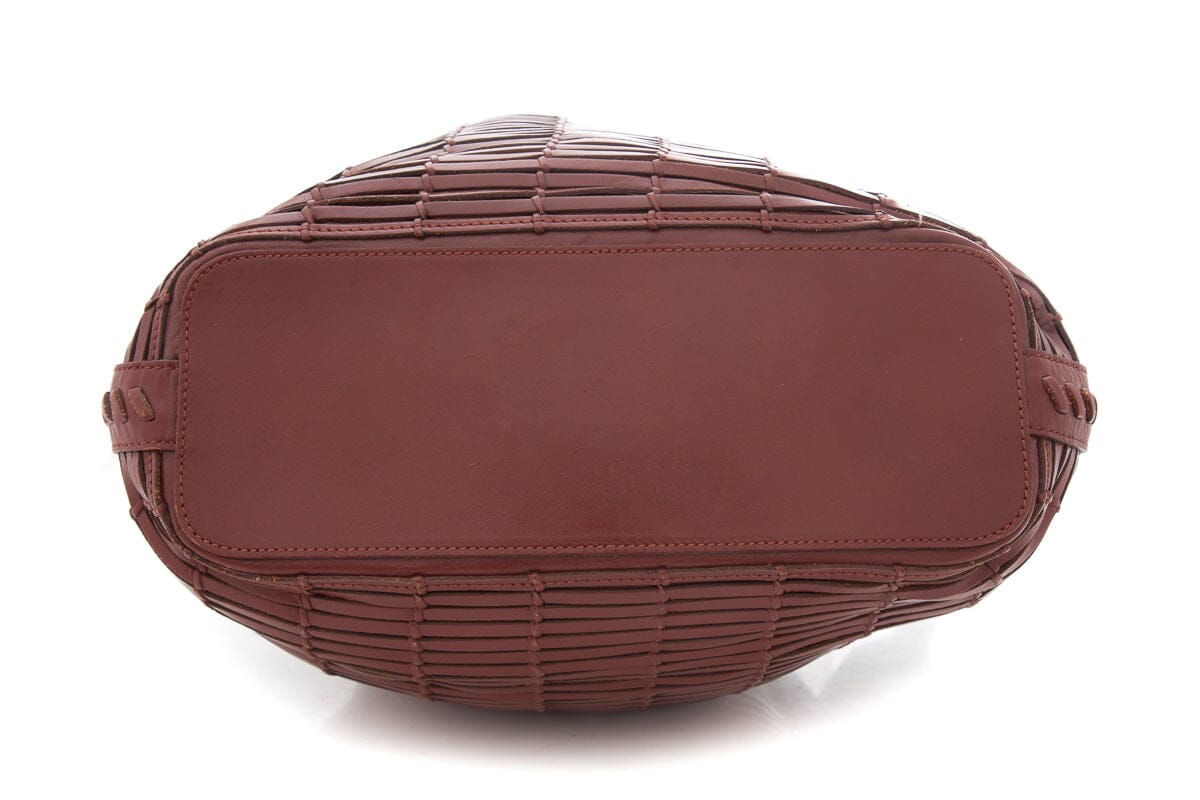 Ralph Lauren Brown Woven Leather Handbag