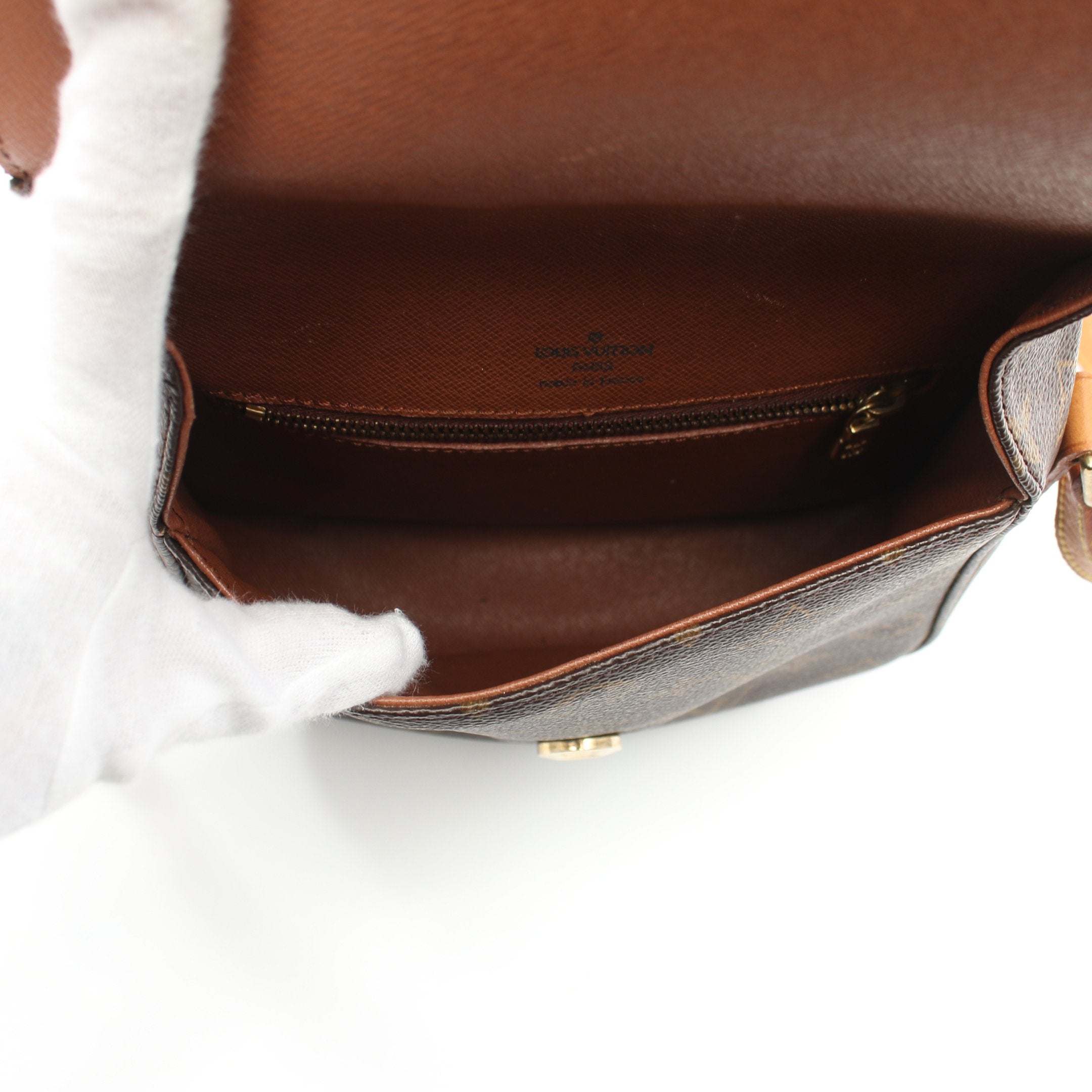 Sun Crew MM Monogram Shoulder Bag PVC Leather Brown