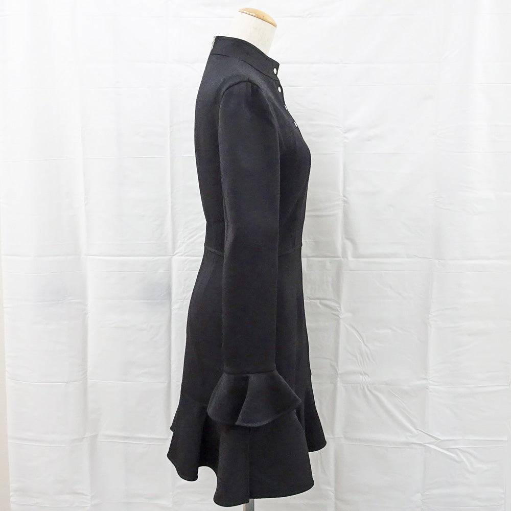 Louis Vuitton One Earrings Flower Size 38 RW182W Black Wool Italian  Apparel Women's