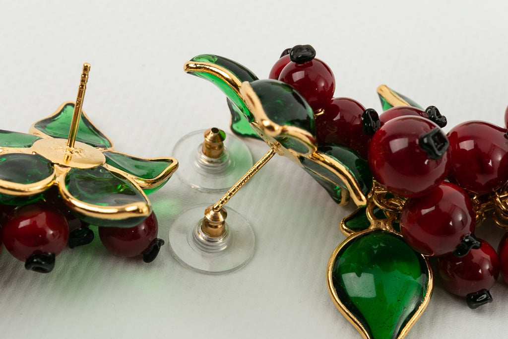 Boucles d'oreilles en pÃƒÆ’Ã‚Â¢te de verre Augustine