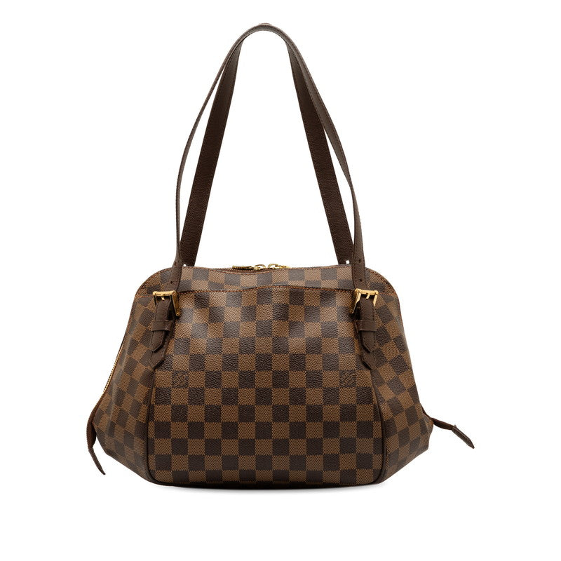 Louis Vuitton Damier Belem MM Handbag N51174 Brown PVC Leather  Louis Vuitton