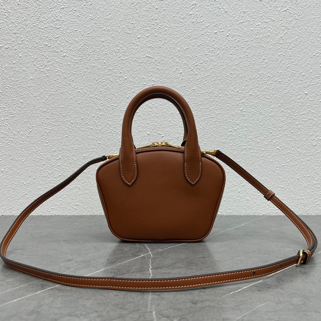 GLAMI Mini Bowling Bag Tan For Women 8in/20cmÃƒâ€šÃ‚Â 
