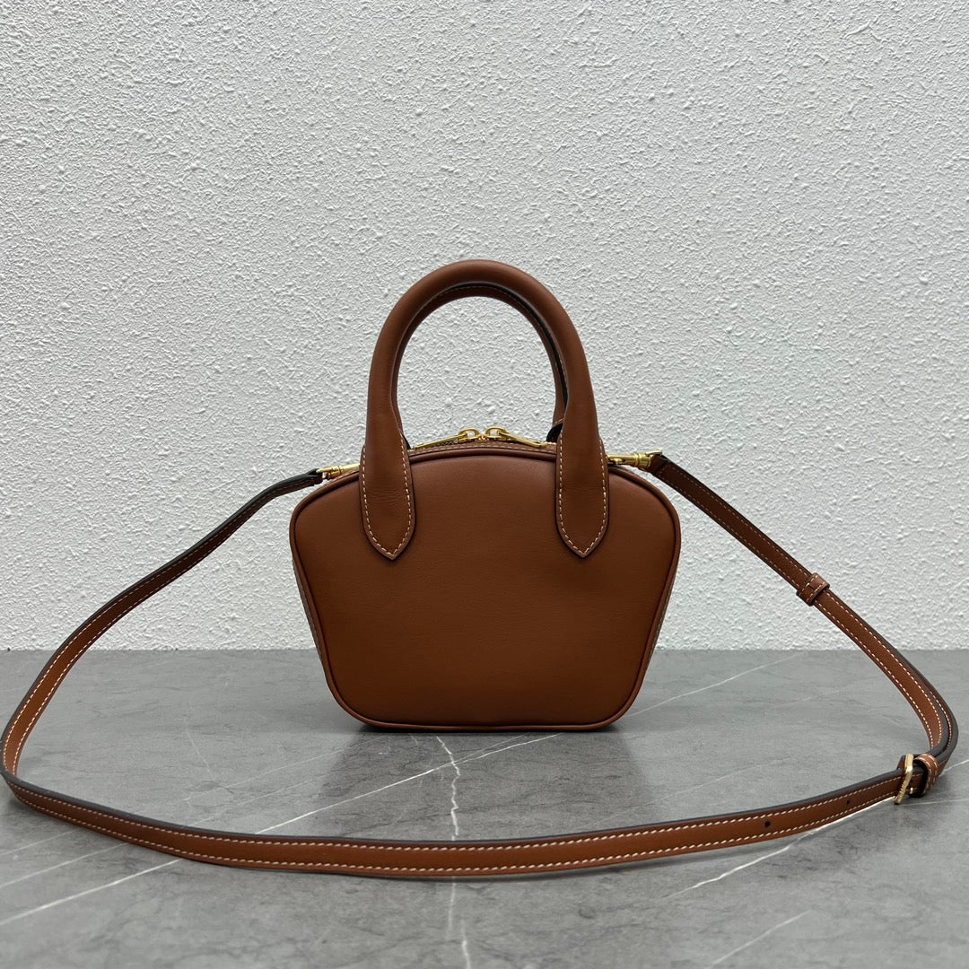GLAMI Mini Bowling Bag Tan For Women 8in/20cmÃƒâ€šÃ‚Â 