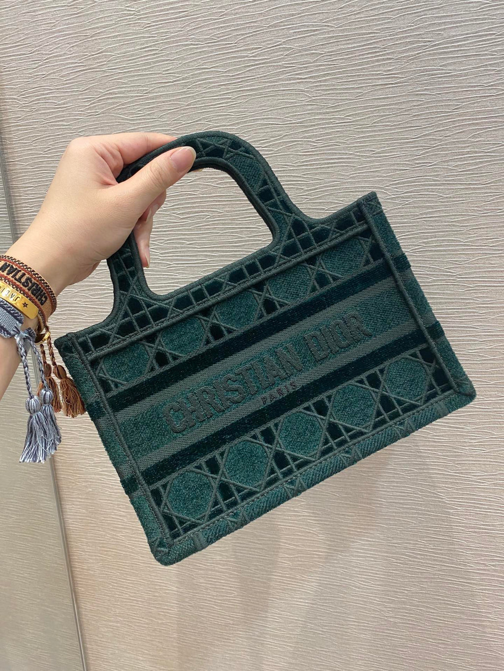 GLAMI Mini Book Tote Oblique Blue Canvas For Women 23cm/9in CD