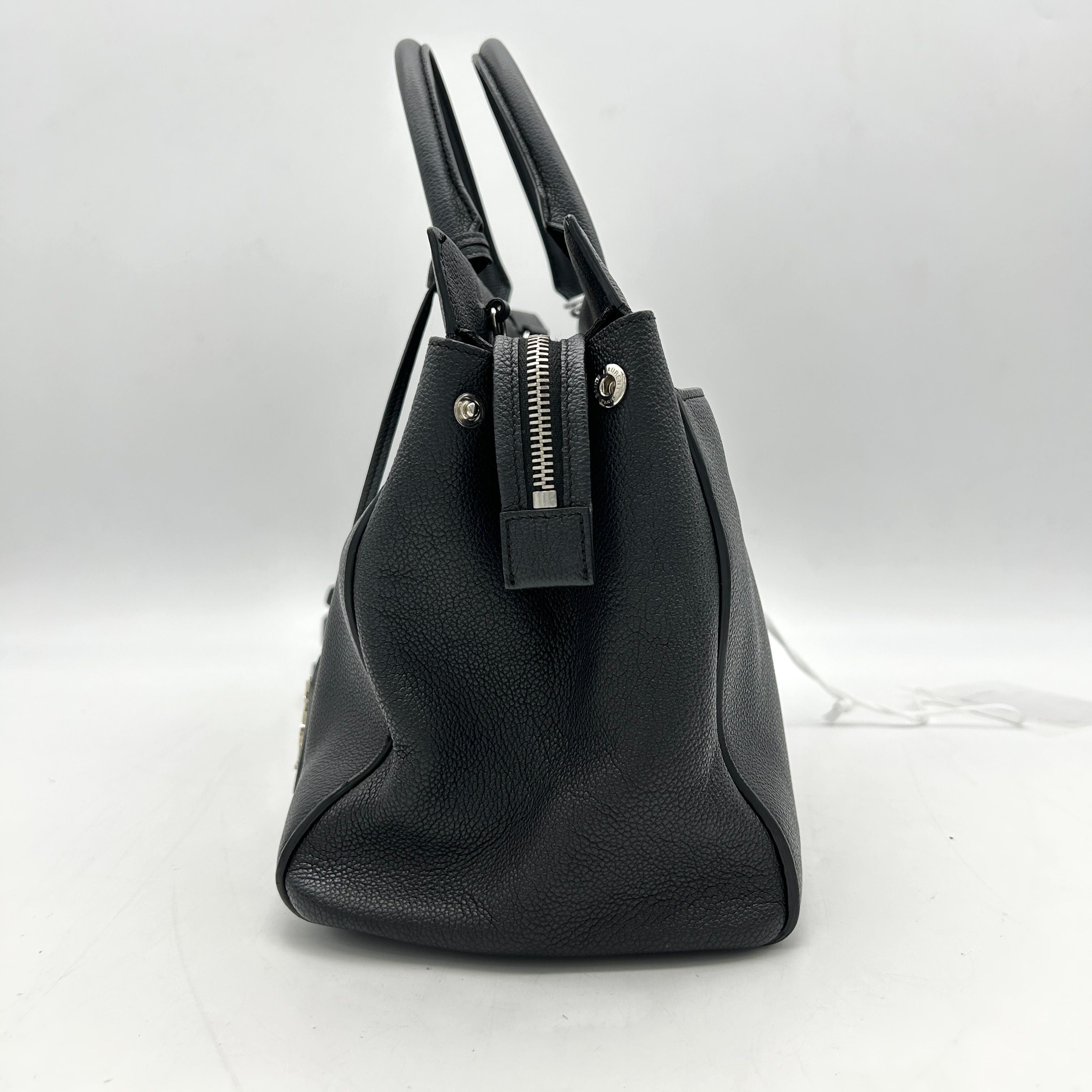 SAINT LAURENT Grained Calfskin Small Cabas Rive Gauche Black LA13279