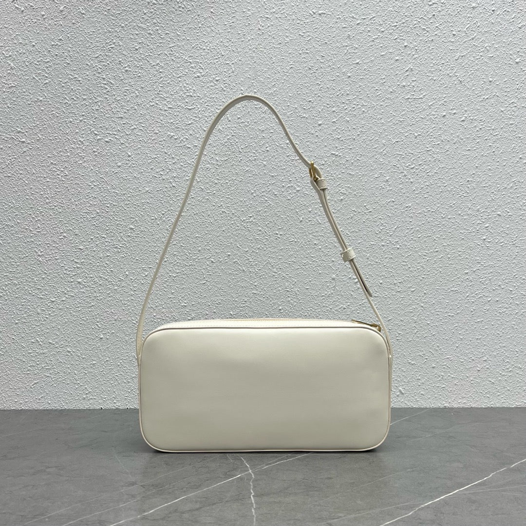 GLAMI Camera Shoulder Bag Cuir Triomphe White For Women 10in/26cm