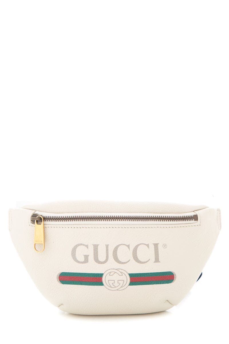 Gucci Vintage Logo Ivory Leather Belt Bag