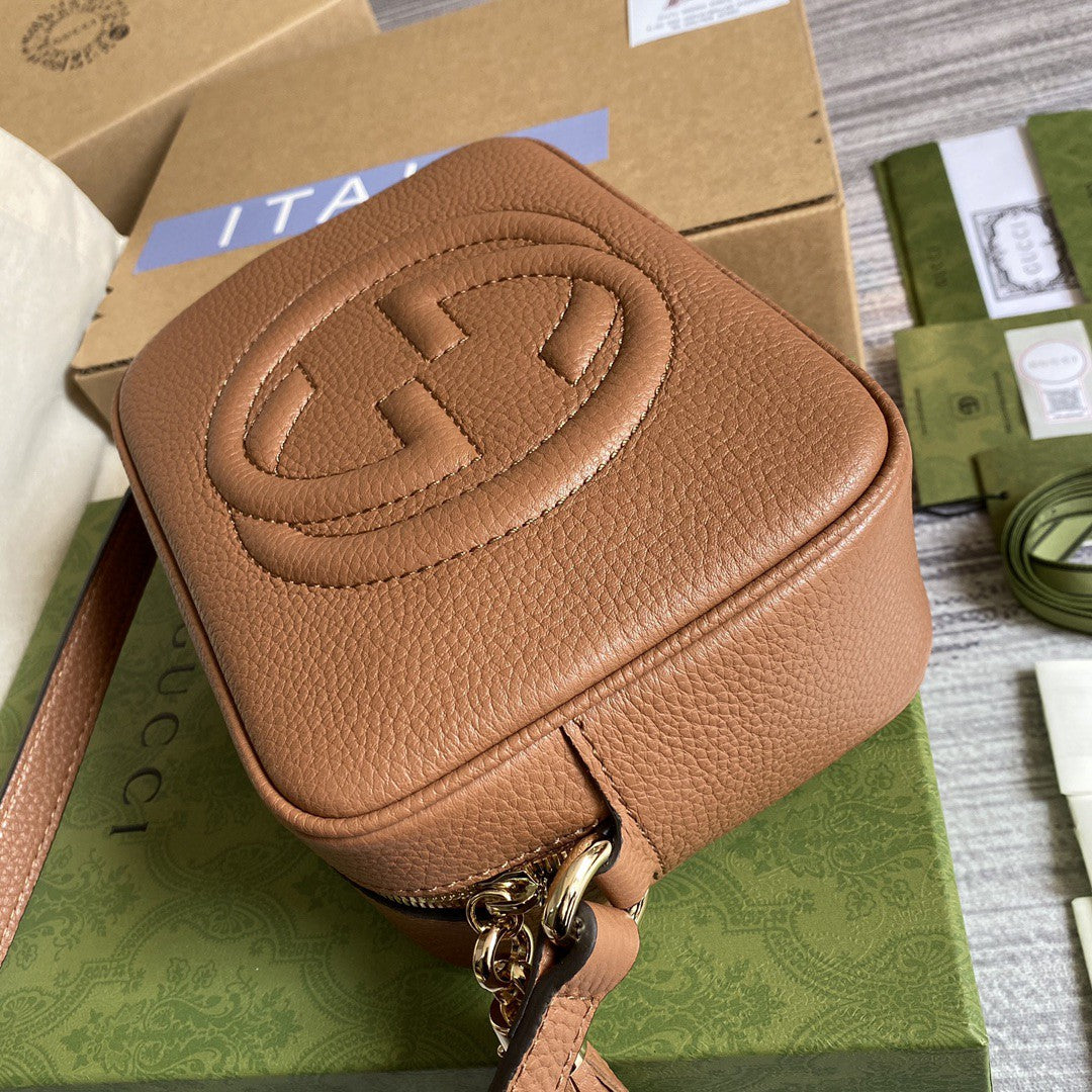 gg Soho Small Disco Bag Brown For Women, Women’s Bags, Shoulder And Crossbody Bags 8in/21cm gg 308364
