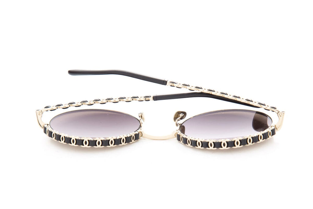 Chanel Antique Gold Round Sunglasses