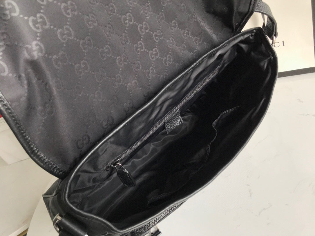 Glami Shoulder Bag Nylon Shima Black Glami Embossed For Men 13.8in/35cm Glami