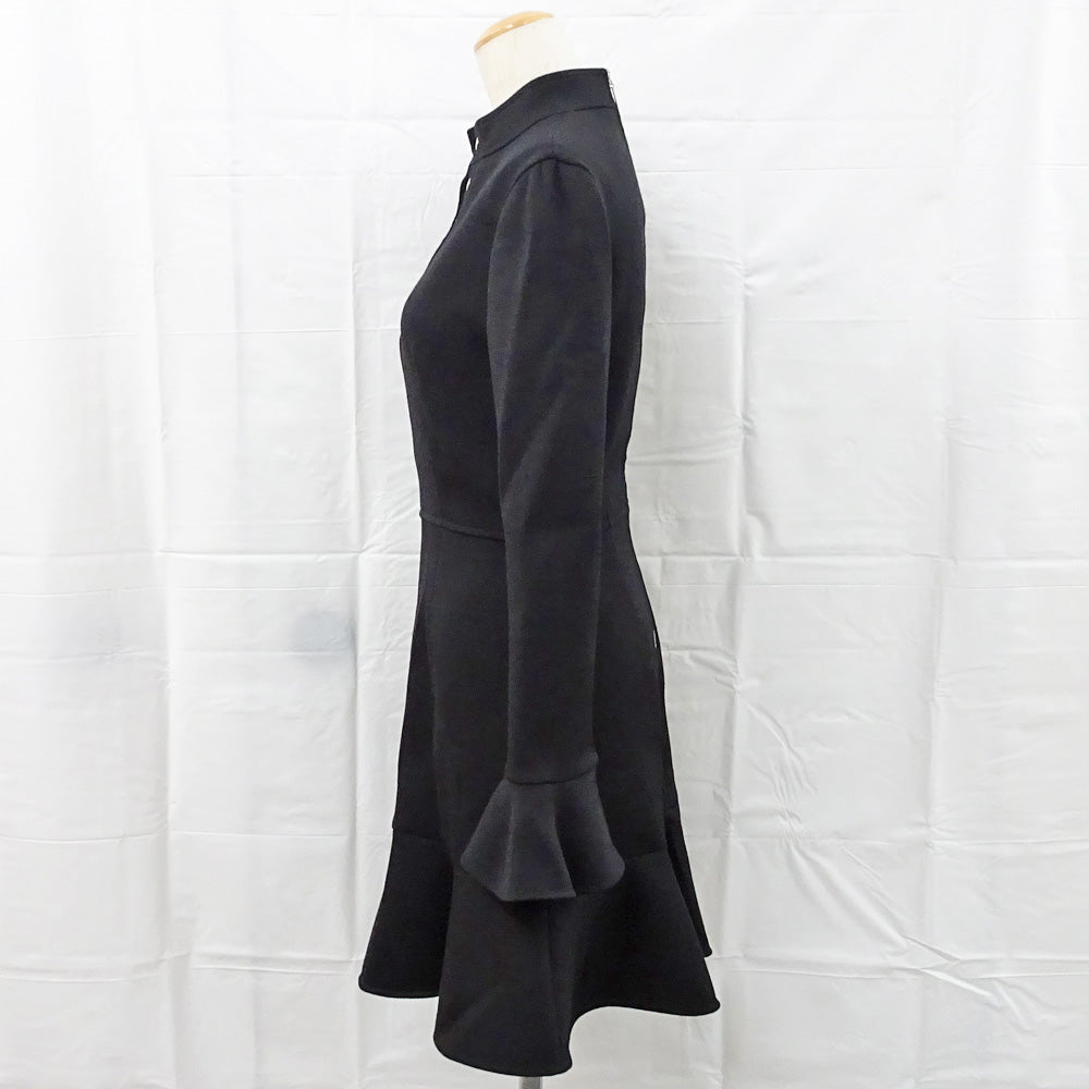 Louis Vuitton One Earrings Flower Size 38 RW182W Black Wool Italian  Apparel Women's
