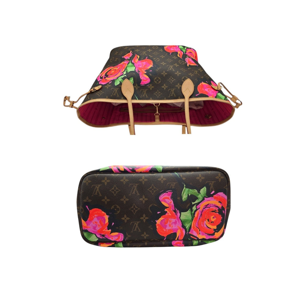 Louis Vuitton Neverfull MM Stephen Sprouse Monogram Roses