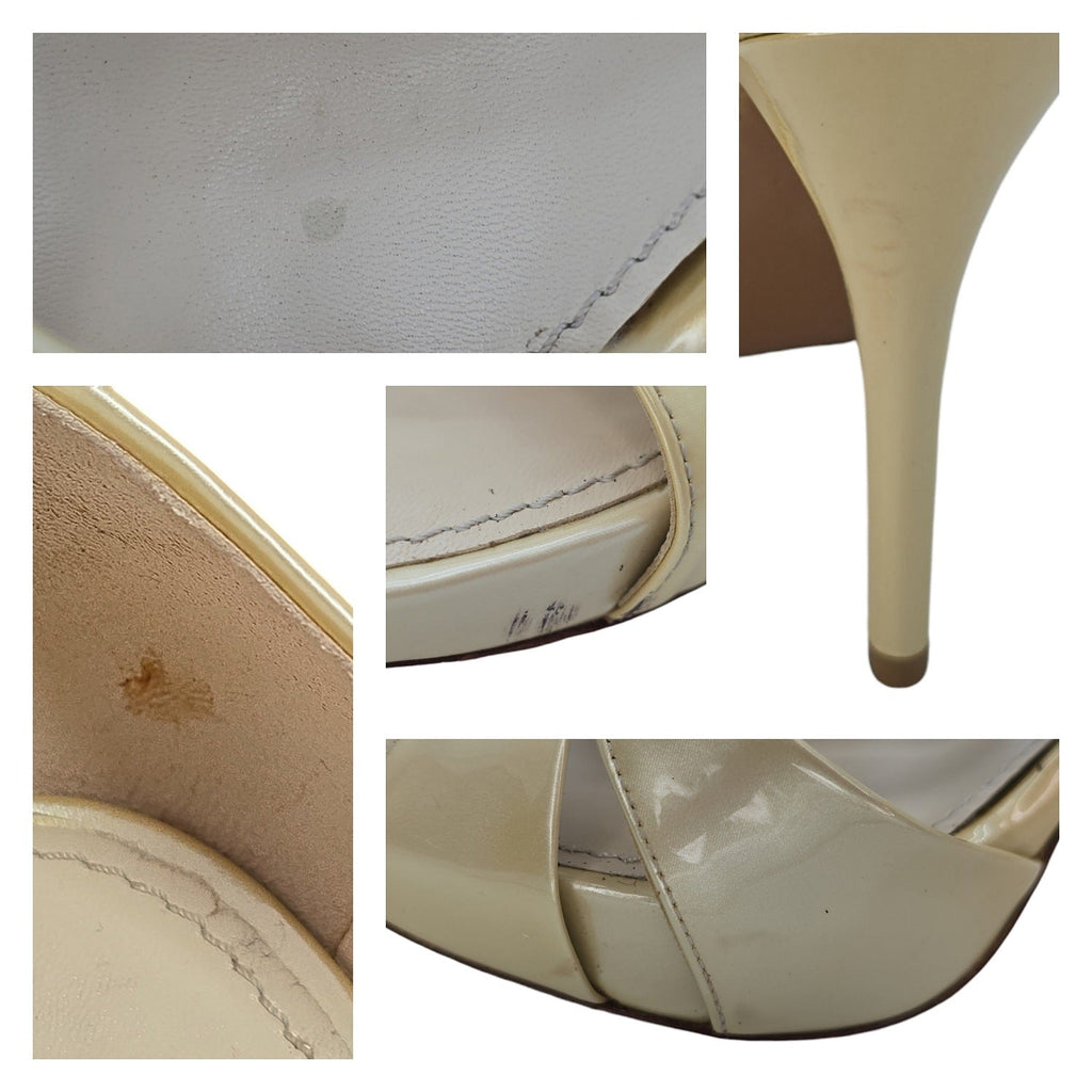 Louis Vuitton Pearly Gold Padlock Pumps - Sz. 37