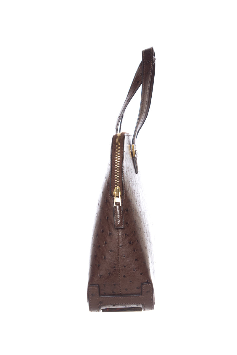 HermÃƒÆ’Ã‚Â¨s Brown Ostrich Escapade Handbag