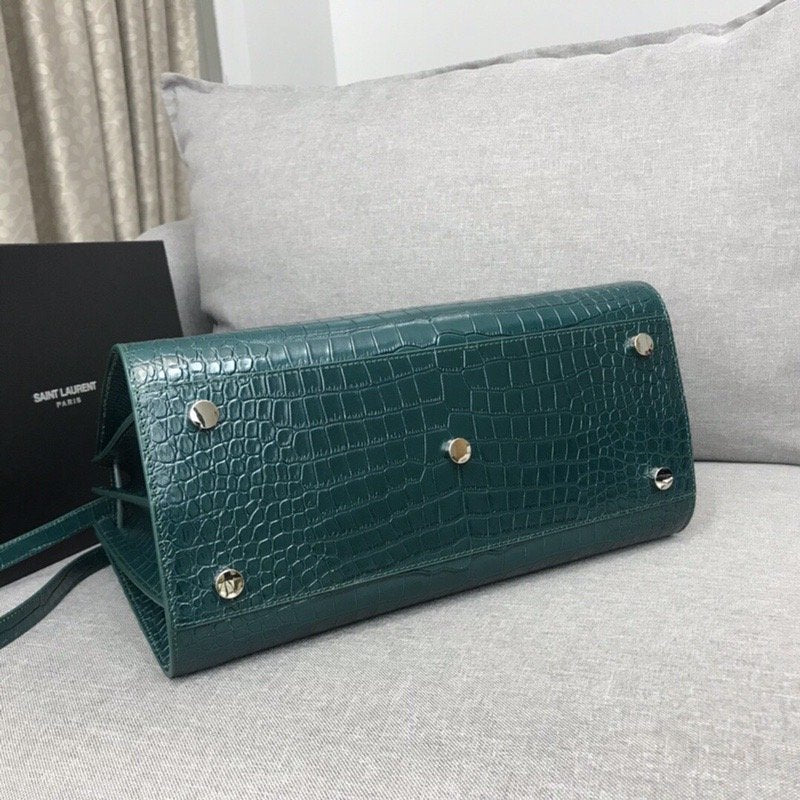 GLAMI Sac De Jour Small In Embossed CrocoGLAMIle Green For Women 12.5in/32cm YSLÃ‚Â 