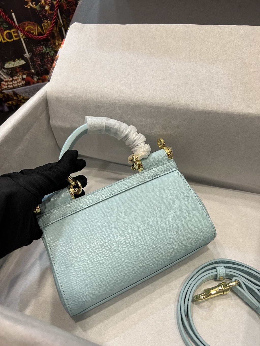 GLAMI Small Sicily Bag In Dauphine Azure For Women 7.5in/19cm GLAMI