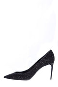 Yves Saint Laurent Black Glitter Zoe Heels SZ 38
