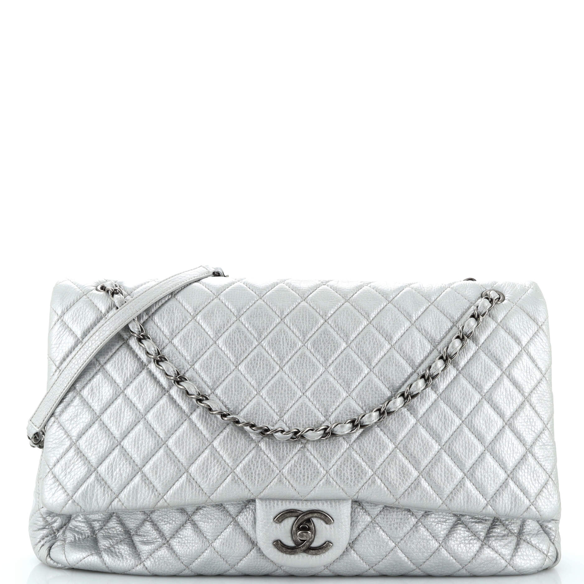 CHANEL Airlines CC Flap Bag Quilted Calfskin XXL