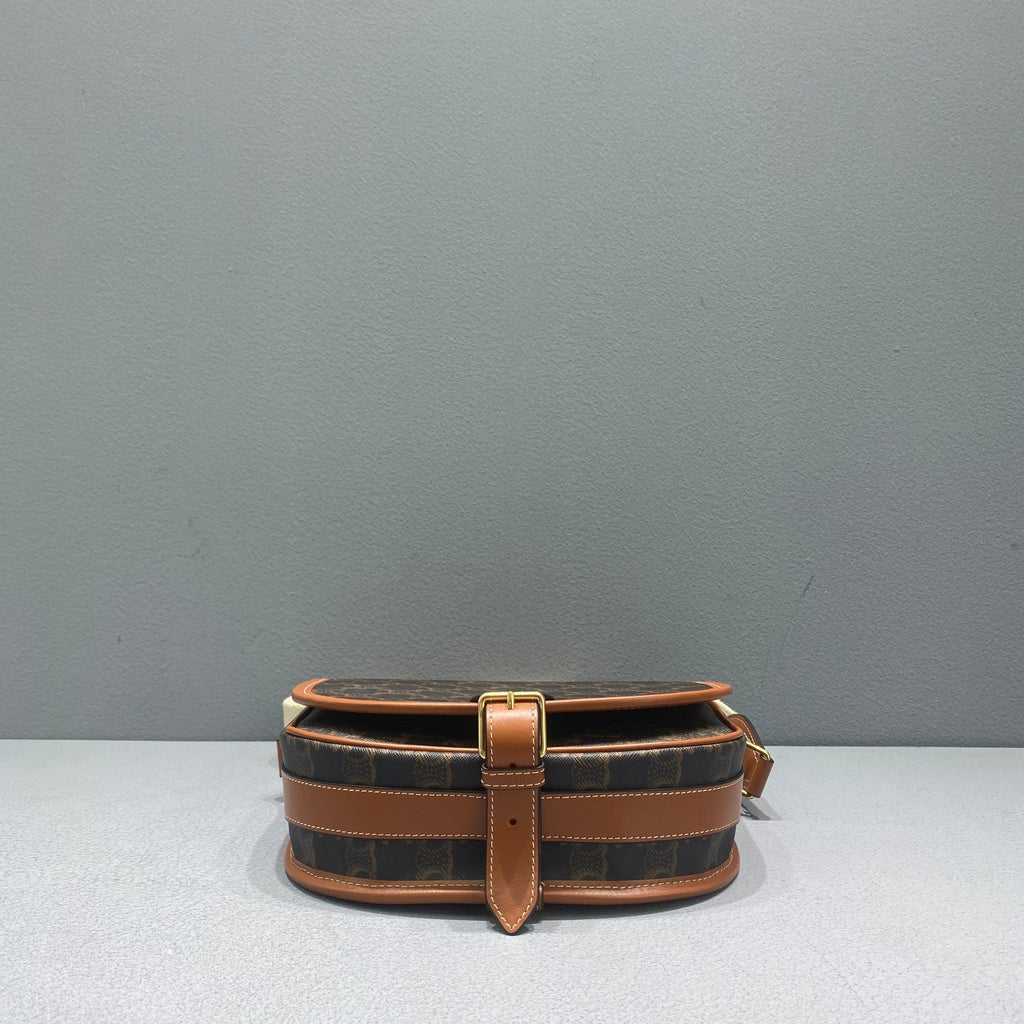 GLAMI Large Strap Folco Bag In Triomphe Canvas Brown For Women 9in/22cm 196932BZJ.04LU