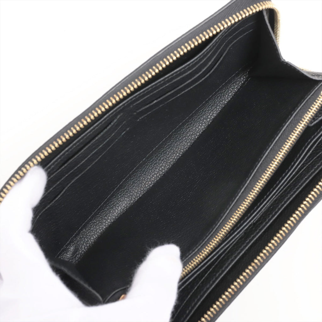 Louis Vuitton Bi-Color Monogram Implant Zippyr Wallet M80481 Noneir Round Zipper Wallet