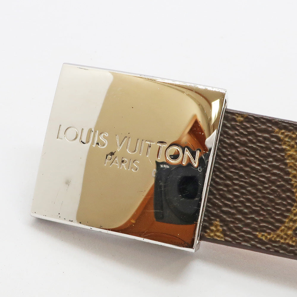 Louis Vuitton Monogram Sanctuary Carré Silver  M6801W Belt Brown Fashion Small Unisex