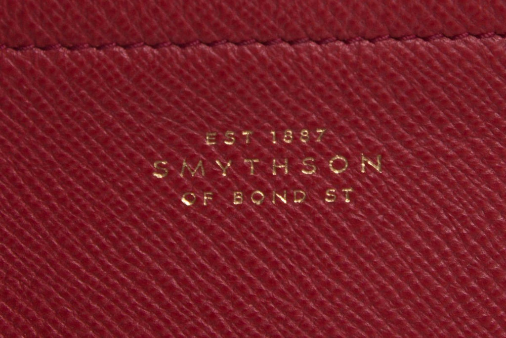 Smythson Red Panama Ciappa East West Tote