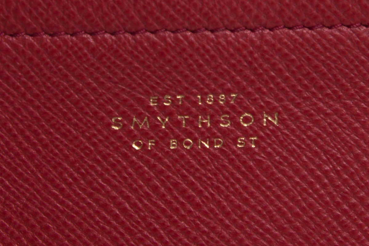 Smythson Red Panama Ciappa East West Tote