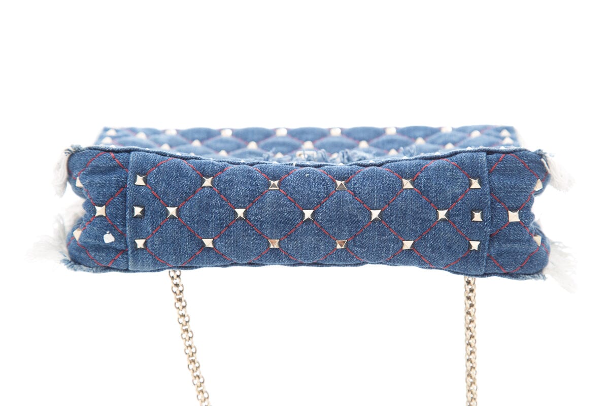 Valentino Denim Rockstud Handbag