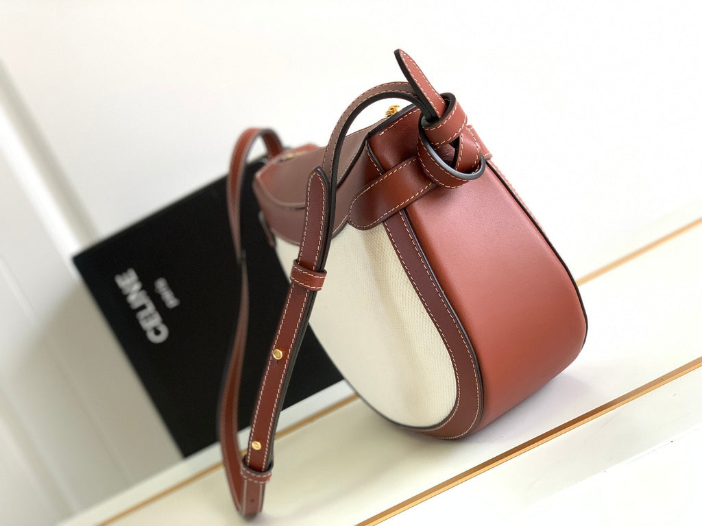 GLAMI BesaGLAMI Noeuds Francais Bag Brown/White For Women 10in/25cmÃƒâ€šÃ‚Â 