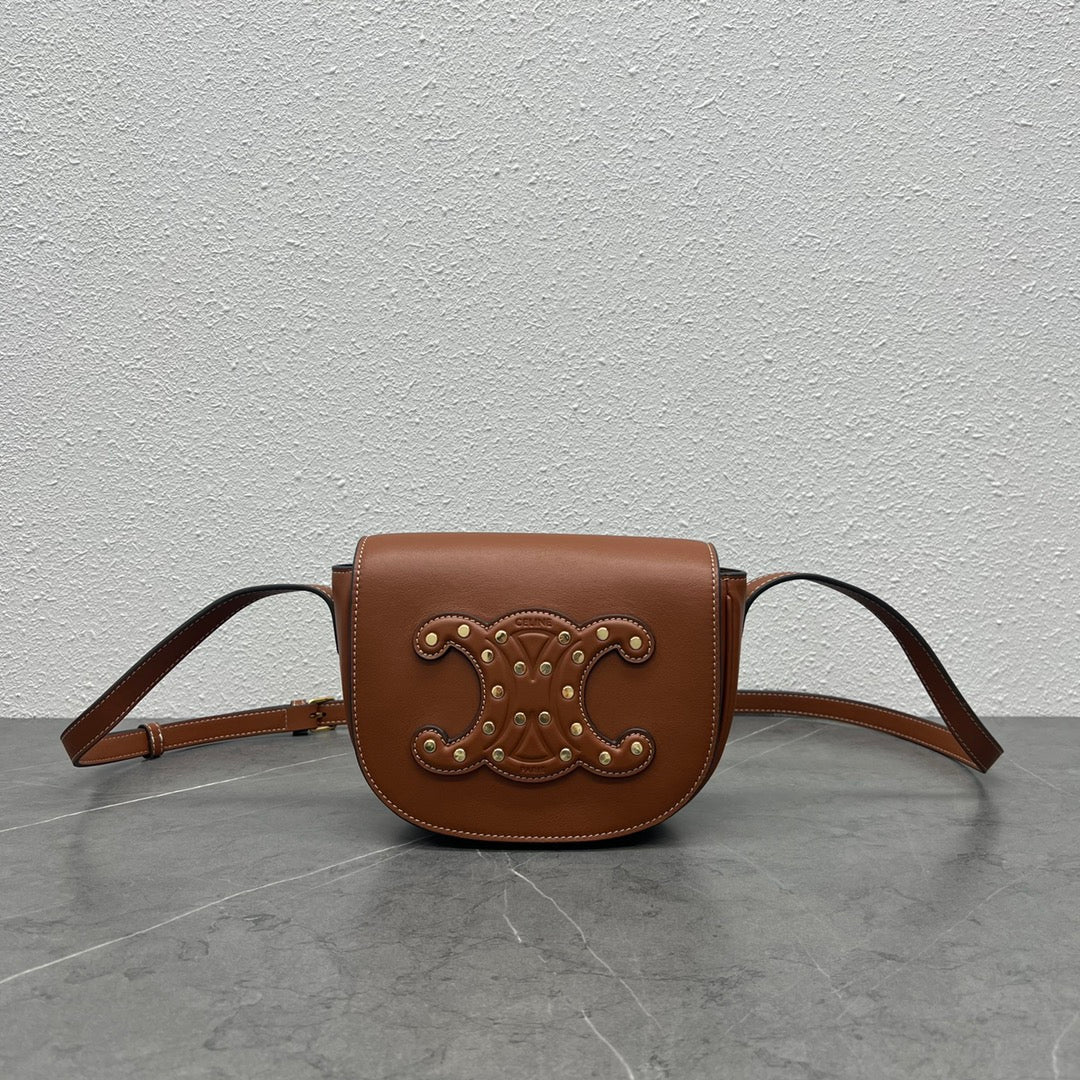 GLAMI Folco Cuir Triomphe With Studs Brown For Women 7in/19cm 198263DU9.04LU