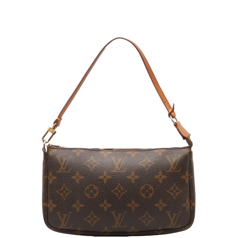 Louis Vuitton Monogram Pochette Accessory Shoulder Bag Brown PVC Leather  Louis Vuitton