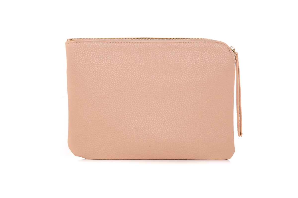 Chloe Nude & White Leather Pouch