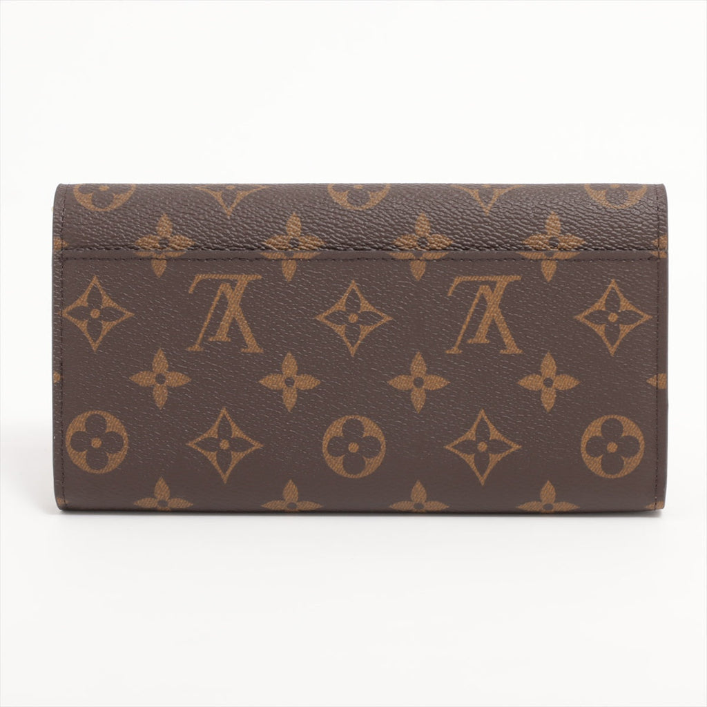 Louis Vuitton Monogram Portefoliosara M60531 Brown Long   Wallet