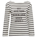 Dior No Great Women Artists Striped Cotton Linen Tshirt