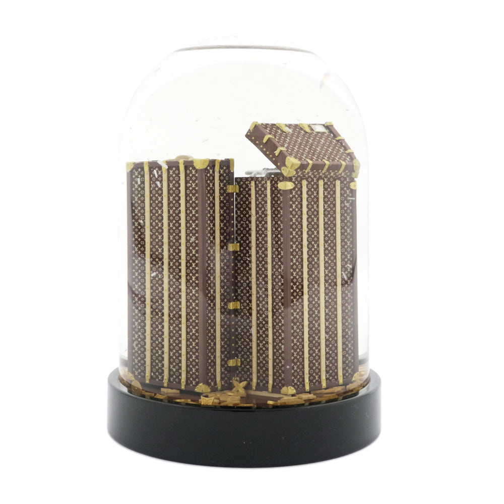 Louis Vuitton velty 2009 Limited Snowdome Ward Robe Trunk Non-Sellable Stocks Objects Monogram   Vintage Wood