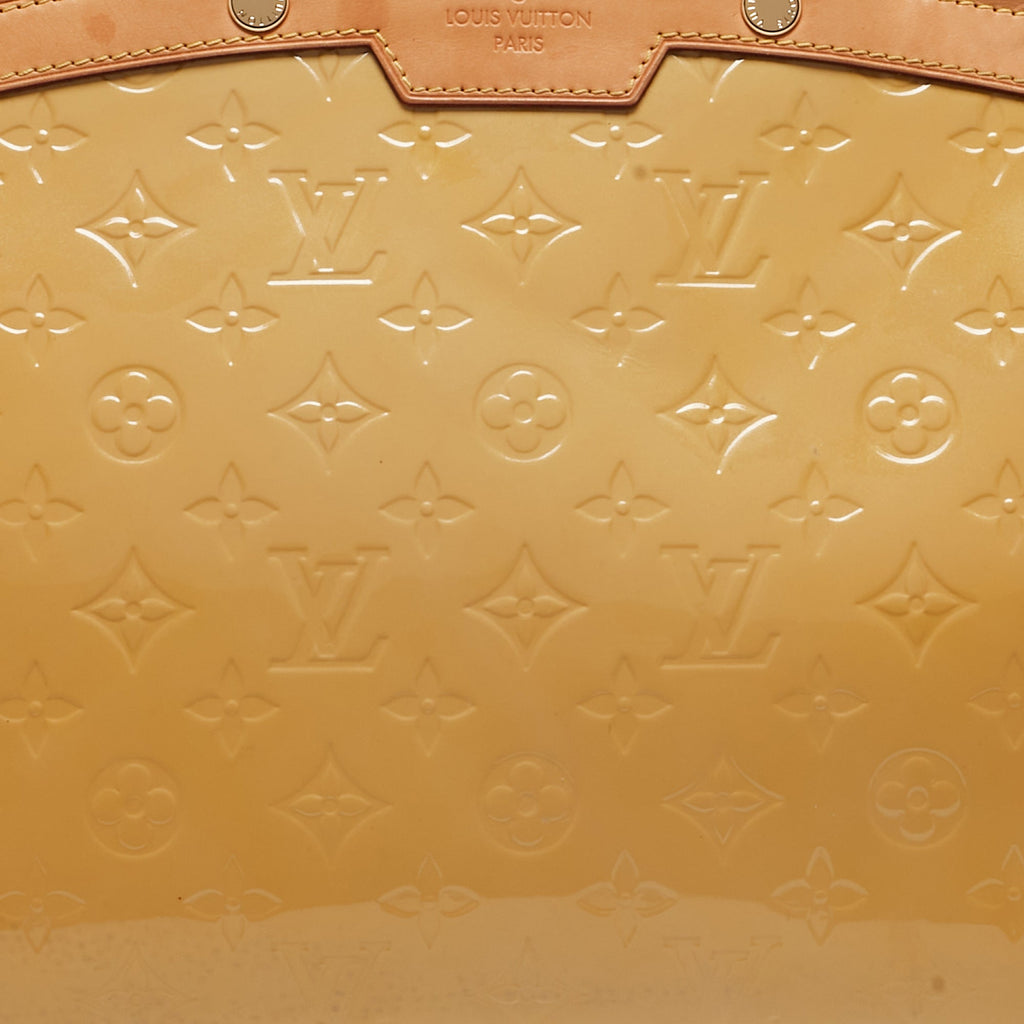 Louis Vuitton Citrine Monogram Vernis Brea Mm Bag