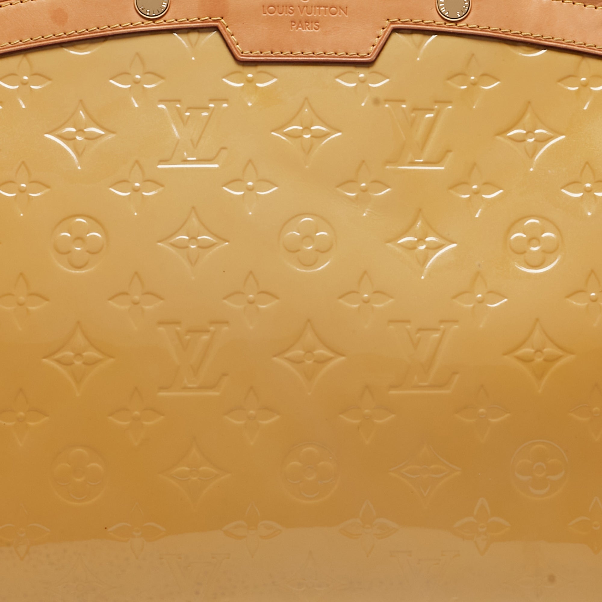 Louis Vuitton Citrine Monogram Vernis Brea Mm Bag