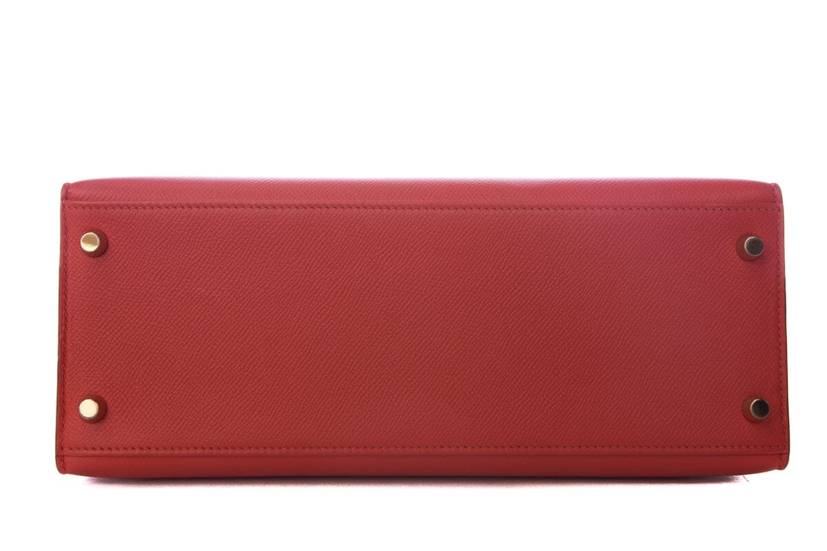 HermÃƒÆ’Ã‚Â¨s Kelly 28 Rouge Tomate Epsom Sellier GHW  Handbag