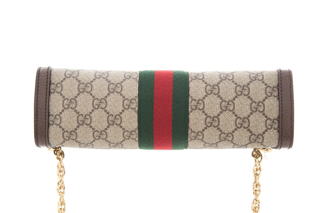 Gucci Brown Beige Small GG Supreme Ophidia Handbag