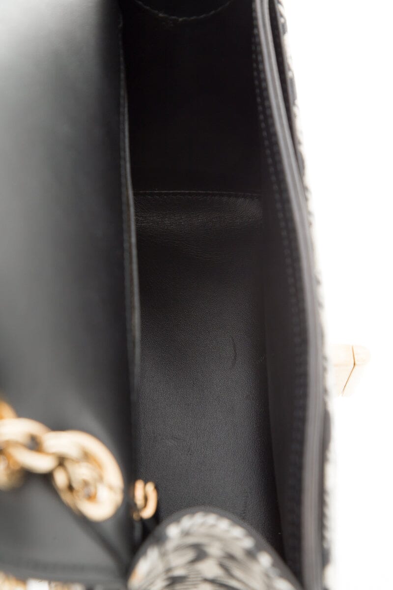 Ferragamo Leather and Gianicci Monogram Handbag & Wallet Set