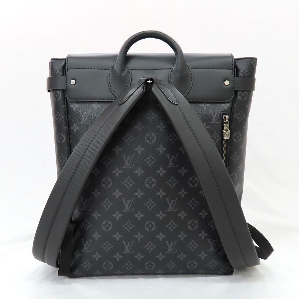 Louis Vuitton Steamer Backpack M44052 Monogram Eclipse Lounge Black Gr Leather   Beauty