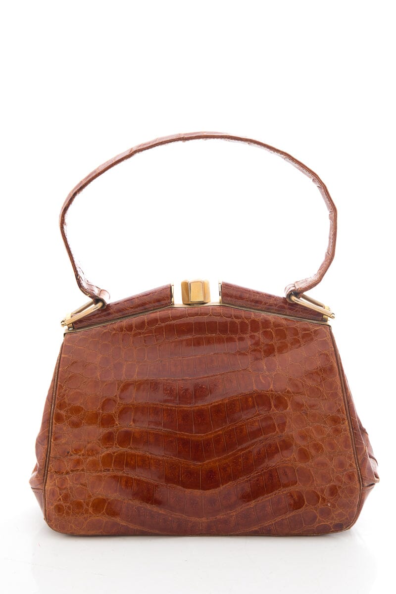 Vintage Camel Authentic Croc Handbag