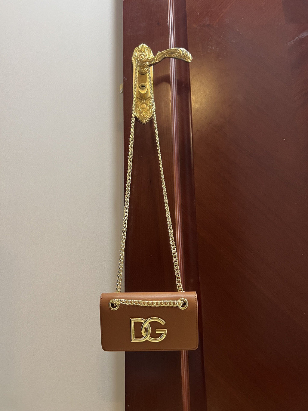 DG Polished 3.5 Phone Bag Brown For Women 7.3in/19cm DG