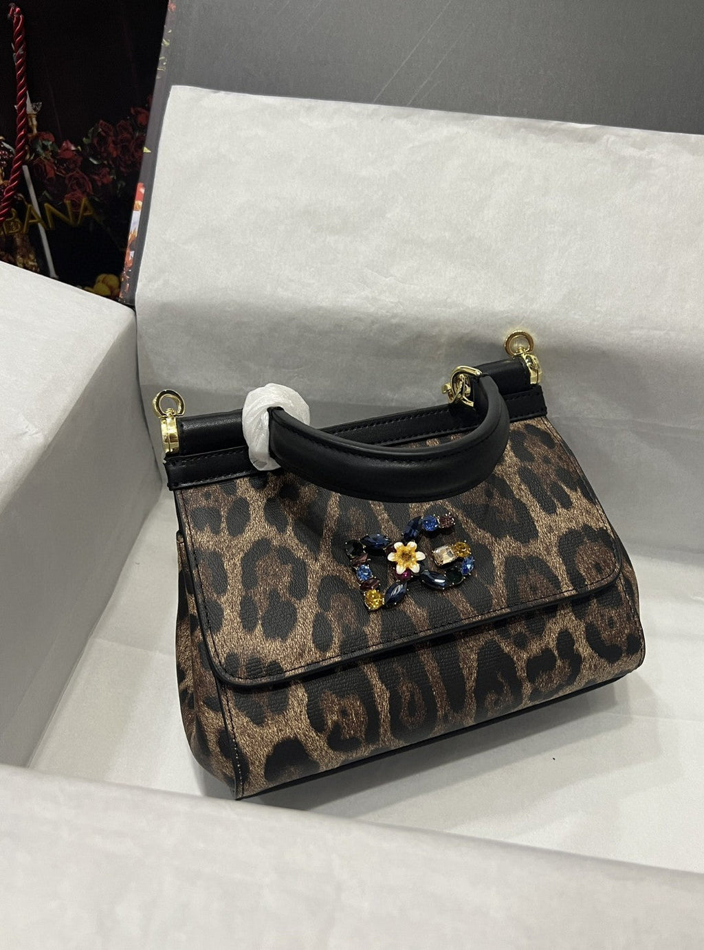 GLAMI Sicily Bag In Leopard-Print Pony Hair Multicolour For Women 7.9in/20cm GLAMI
