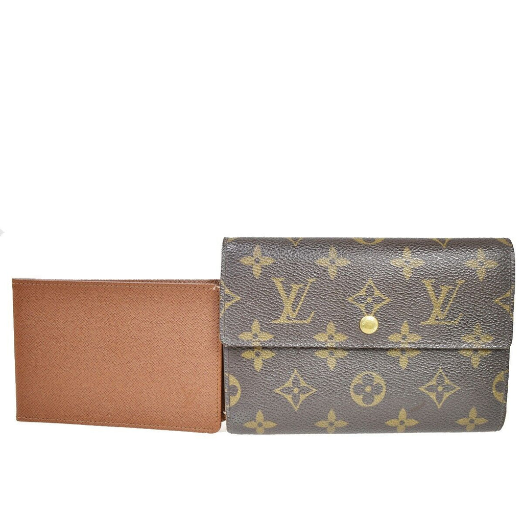 Louis Vuitton Porte Tresor Etui Papier  Canvas Wallet  ()