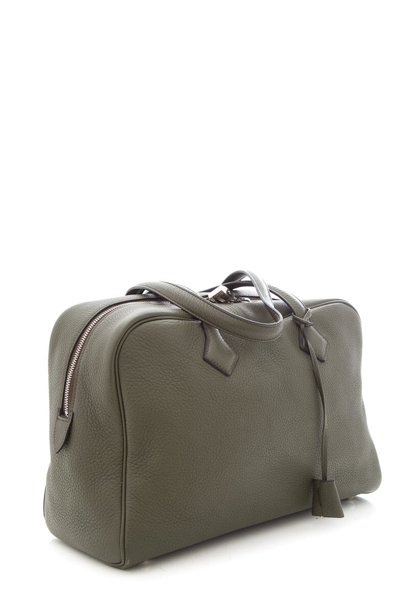 HermÃƒÆ’Ã‚Â¨s Green Victoria II Travel Handbag