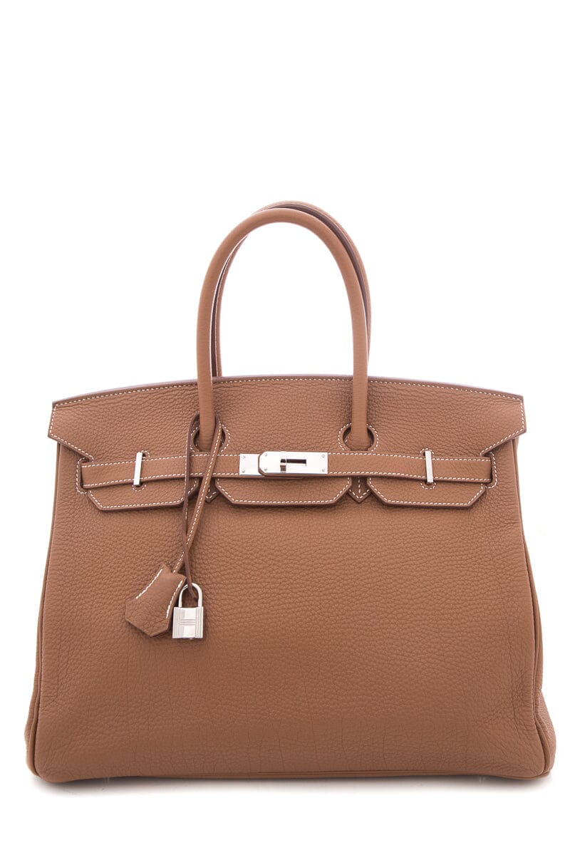 HermÃƒÆ’Ã‚Â¨s 35cm Gold Togo Birkin W/ Palladium Hardware