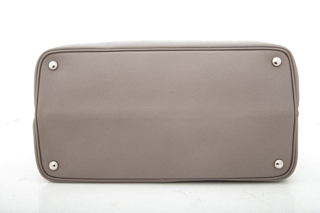 Prada Saffiano Cuir Double Turn Lock Handbag
