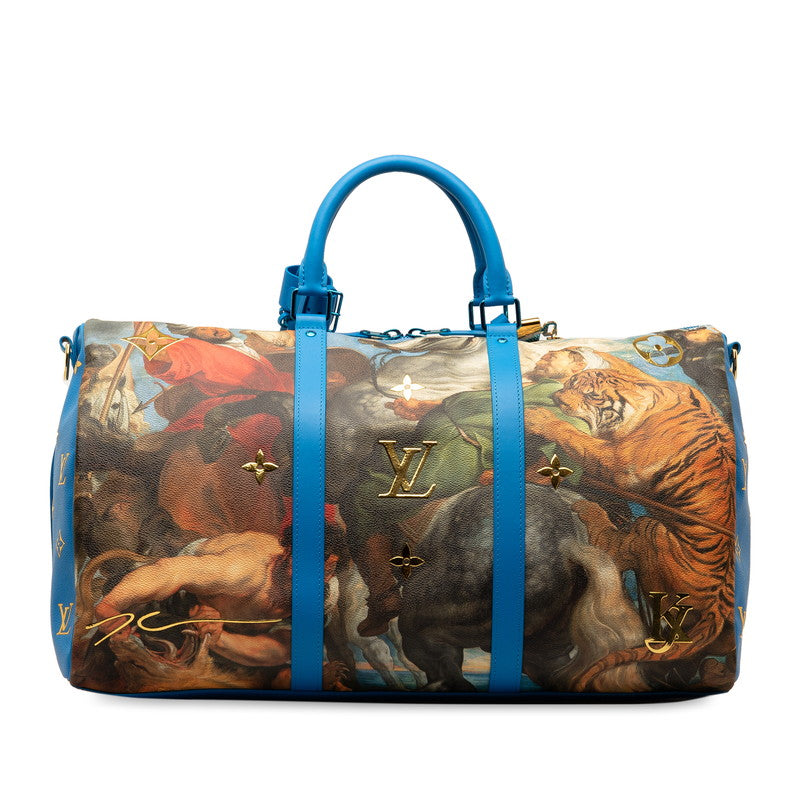 Louis Vuitton Musters Roubens Kipur Bandouliere 50 Boston Bag Shoulder Bag 2WAY M43344 Multi-Color Blue Leather Men Louis Vuitton